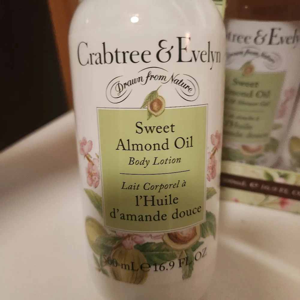 3-pc Crabtree & Evelyn Sweet Almond Oil Gift Set Body Lotion, Bath & Shower Wash